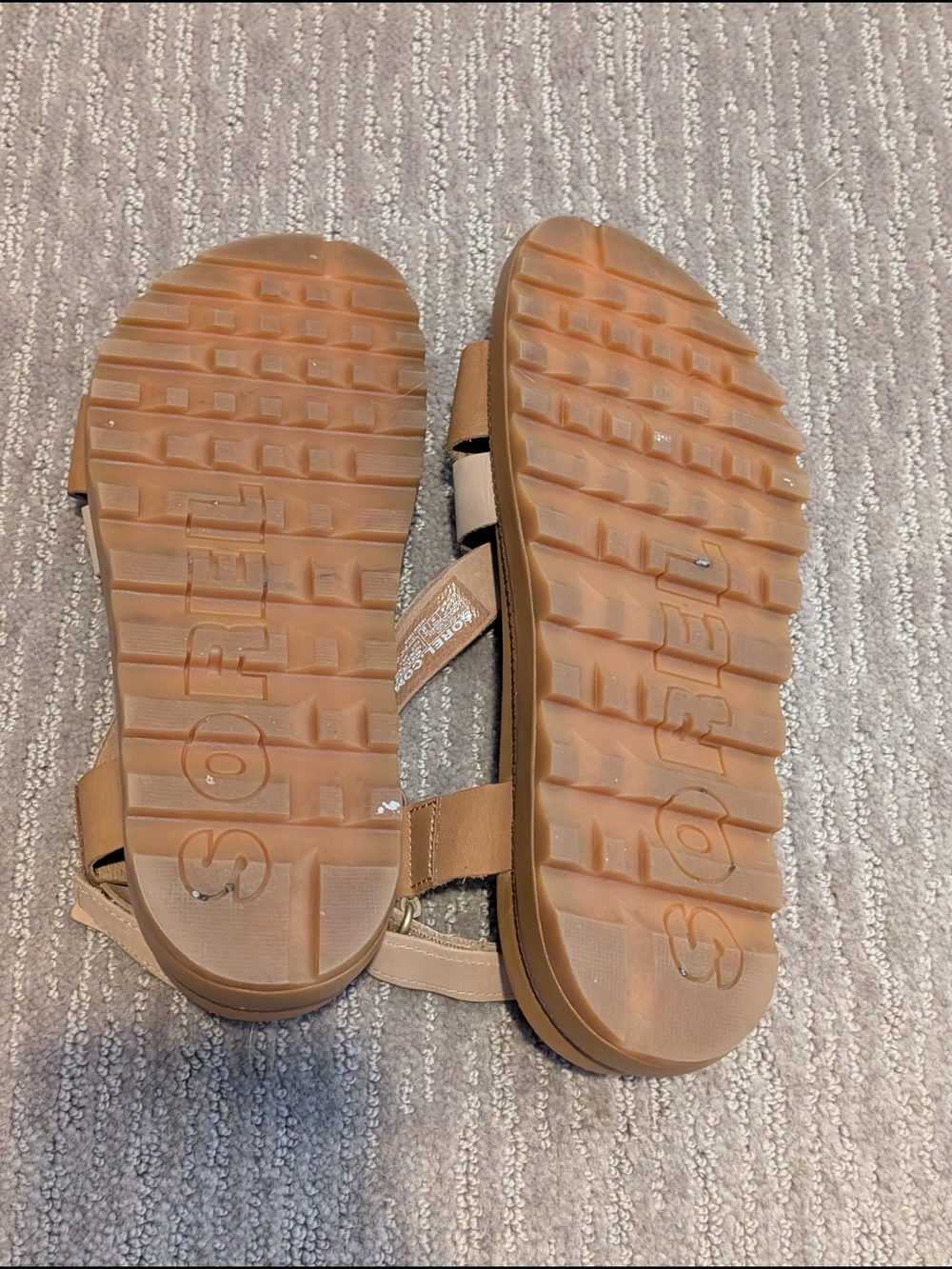 Tan Sorel Roaming Criss Cross Sandals - Picture 7 of 7